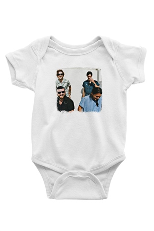 Fidlar Baskılı Unisex Beyaz Bebek Body - Zıbın