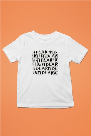 Fidlar Baskılı Unisex Beyaz Çocuk Tişört