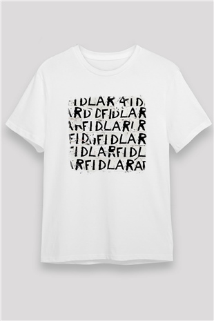 Fidlar Baskılı Unisex Beyaz Tişört