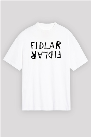 Fidlar Beyaz Unisex Oversize Tişört T-Shirt