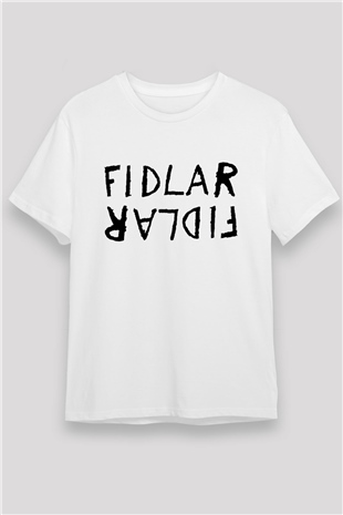 Fidlar Beyaz Unisex Tişört T-Shirt - TişörtFabrikası