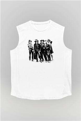 Fields of the Nephilim Baskılı Unisex Beyaz Kolsuz Tişört