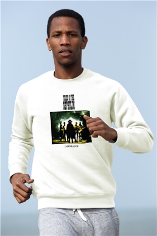 Fields of the Nephilim Baskılı Unisex Beyaz Sweatshirt
