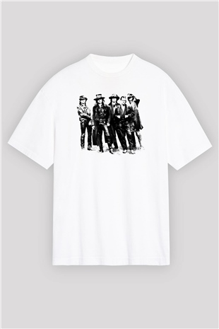 Fields of the Nephilim Baskılı Unisex Beyaz Oversize Tişört
