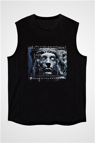 Fields of the Nephilim Baskılı Unisex Siyah Kolsuz Tişört