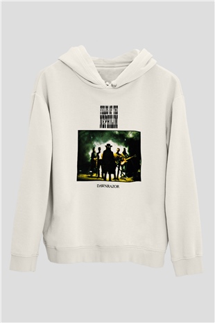 Fields of the Nephilim Baskılı Unisex Beyaz Hoodie