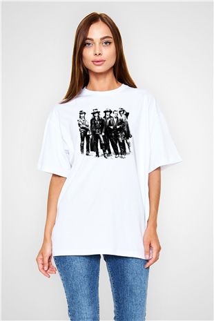 Fields of the Nephilim Baskılı Unisex Beyaz Oversize Tişört