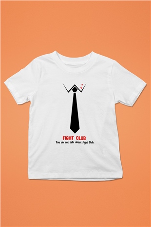 Fight Club Dövüş Klubü Baskılı Beyaz Unisex Çocuk Tişört