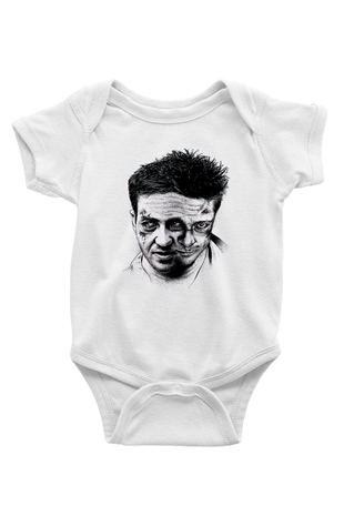 Fight Club Dövüş Klubü Baskılı Beyaz Unisex Bebek Body - Zıbın