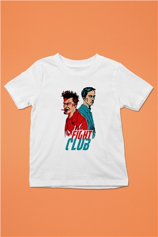 Fight Club Dövüş Klubü Baskılı Beyaz Unisex Çocuk Tişört