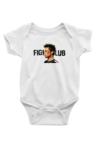 Fight Club Dövüş Klubü Baskılı Beyaz Unisex Bebek Body - Zıbın
