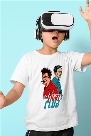 Fight Club Dövüş Klubü Baskılı Beyaz Unisex Çocuk Tişört