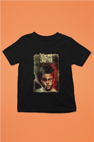 Fight Club Dövüş Klubü Baskılı Siyah Unisex Çocuk Tişört