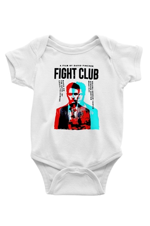 Fight Club Dövüş Klubü Beyaz Bebek Body - Zıbın