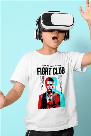 Fight Club Dövüş Klubü Beyaz Unisex  Çocuk Tişört