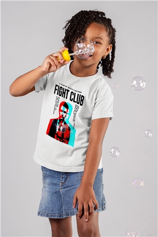 Fight Club Dövüş Klubü Beyaz Unisex  Çocuk Tişört