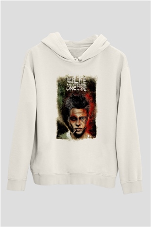 Fight Club Dövüş Klubü Beyaz Unisex Hoodie