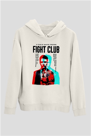 Fight Club Dövüş Klubü Beyaz Unisex Hoodie