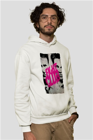 Fight Club Dövüş Klubü Beyaz Unisex Hoodie