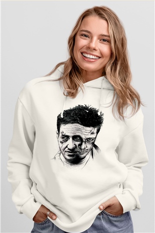 Fight Club Dövüş Klubü Beyaz Unisex Kapşonlu Sweatshirt