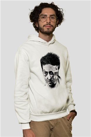 Fight Club Dövüş Klubü Beyaz Unisex Kapşonlu Sweatshirt