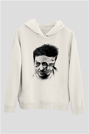 Fight Club Dövüş Klubü Beyaz Unisex Kapşonlu Sweatshirt