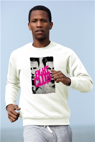 Fight Club Dövüş Klubü Beyaz Unisex  Sweatshirt