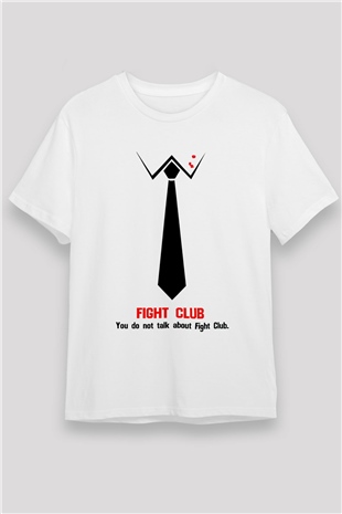 Fight Club Dövüş Klubü Beyaz Unisex Tişört