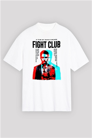 Fight Club Dövüş Klubü Beyaz Oversize Tişört