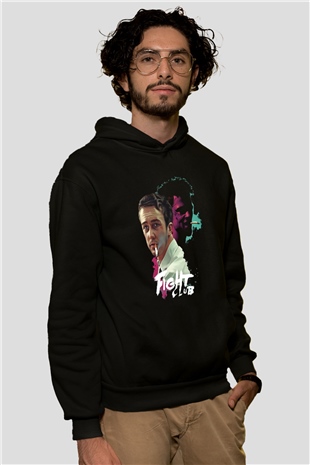 Fight Club Dövüş Klubü Siyah Unisex Kapüşonlu Sweatshirt