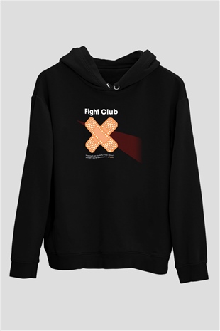 Fight Club Dövüş Klubü Siyah Unisex Kapüşonlu Sweatshirt
