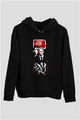 Fight Club Dövüş Klubü Siyah Unisex Kapüşonlu Sweatshirt