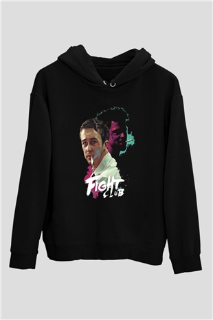 Fight Club Dövüş Klubü Siyah Unisex Kapüşonlu Sweatshirt