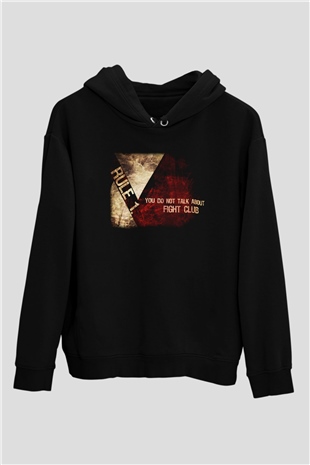 Fight Club Dövüş Klubü Siyah Unisex Kapüşonlu Sweatshirt