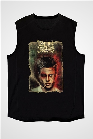 Fight Club Dövüş Klubü Siyah Unisex Kolsuz Tişört