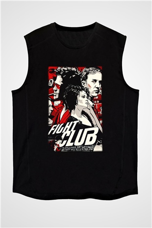 Fight Club Dövüş Klubü Siyah Unisex Kolsuz Tişört