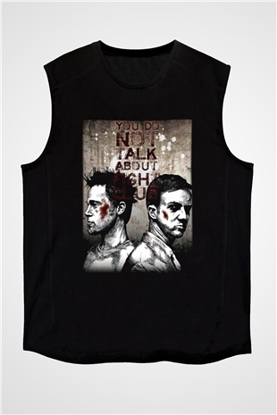 Fight Club Dövüş Klubü Siyah Unisex Kolsuz Tişört