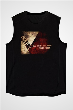 Fight Club Dövüş Klubü Siyah Unisex Kolsuz Tişört