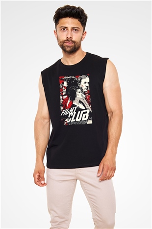 Fight Club Dövüş Klubü Siyah Unisex Kolsuz Tişört