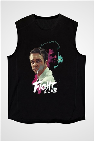 Fight Club Dövüş Klubü Siyah Unisex Kolsuz Tişört