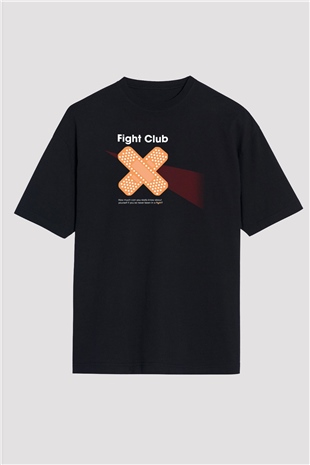 Fight Club Dövüş Klubü Siyah Unisex Oversize Tişört
