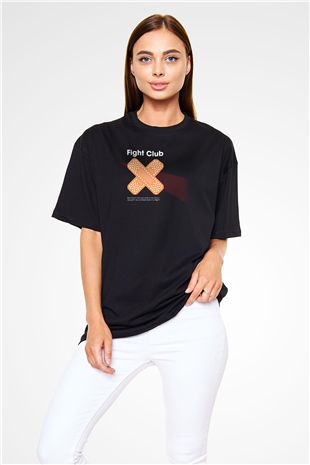 Fight Club Dövüş Klubü Siyah Unisex Oversize Tişört