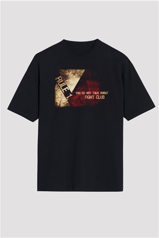 Fight Club Dövüş Klubü Siyah Unisex Oversize Tişört