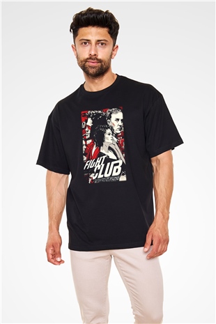Fight Club Dövüş Klubü Siyah Unisex Oversize Tişört