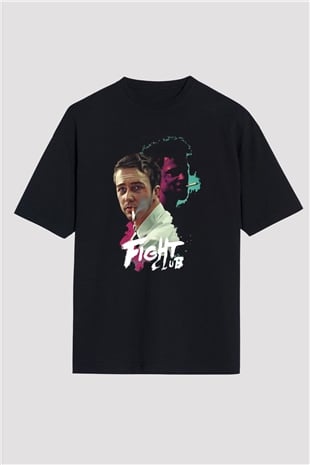 Fight Club Dövüş Klubü Siyah Unisex Oversize Tişört
