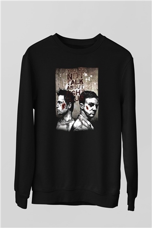 Fight Club Dövüş Klubü Siyah Unisex Sweatshirt