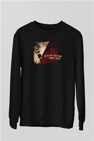 Fight Club Dövüş Klubü Siyah Unisex Sweatshirt