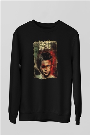 Fight Club Dövüş Klubü Siyah Unisex Sweatshirt