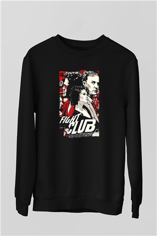 Fight Club Dövüş Klubü Siyah Unisex Sweatshirt