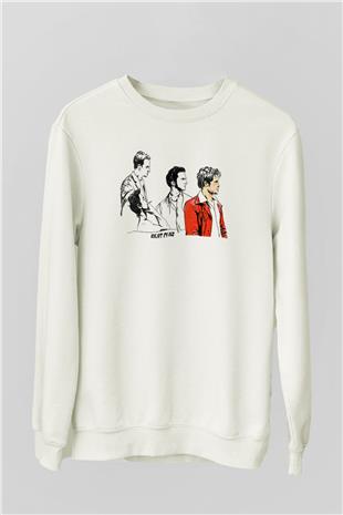 Fight Club (Tyler Durden) Baskılı Beyaz Unisex Sweatshirt
